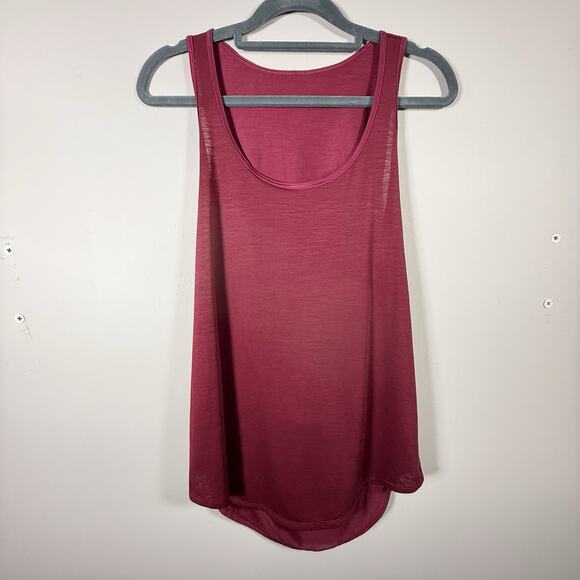 Lululemon Set The Course Top Womens Size 6/8 MED Shirt Top Gym Yoga Raspberry - Picture 2 of 7